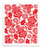 Jangneus Swedish dishcloth, Red Oak Leaf, 100% biodegradable