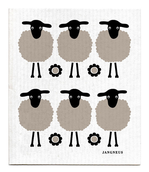 Jangneus Swedish dishcloth, Mini Black Sheep, 100% biodegradable