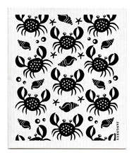 Swedish dishcloth 100% biodegradable 7 by 8 inches, Crabs black by Jangneus