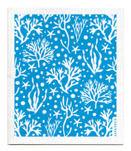 Swedish dishcloth 100% biodegradable 7 by 8 inches, Coral turquoise by Jangneus