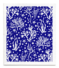 Swedish dishcloth 100% biodegradable 7 by 8 inches, Coral blue by Jangneus