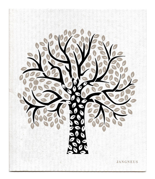 Jangneus Swedish dishcloth, Tree Black, 100% biodegradable