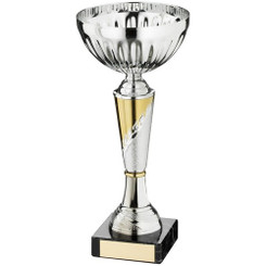 Silv/Gold V Wreath Trophy With Plate - 7.25"