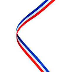 Narrow Medal Ribbon Red/White/Blue - 30X0.4"