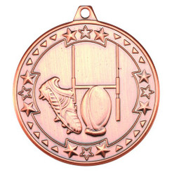 Rugby 'Tri Star' Medal - Bronze 2"