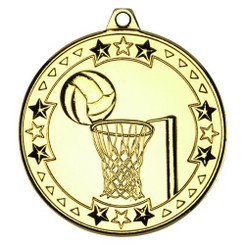 Netball 'Tri Star' Medal - Gold 2"