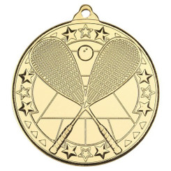 Squash 'Tri Star' Medal - Gold 2"