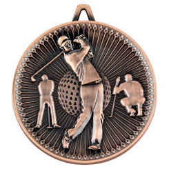Golf Deluxe Medal - Bronze 2.35"