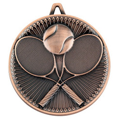 Tennis Deluxe Medal - Bronze 2.35"