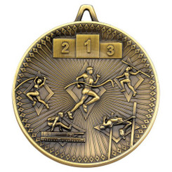 Athletics Deluxe Medal - Antique Gold 2.35"