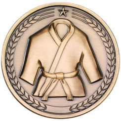 Martial Arts Medallion - Antique Gold 2.75"