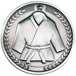 Martial Arts Medallion - Antique Silver 2.75"