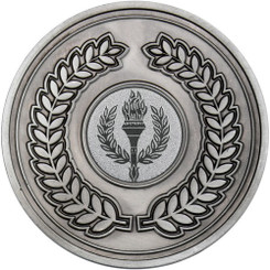 Wreath Medallion - Antique Silver 2.75"