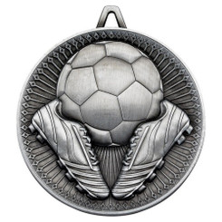 Football Deluxe Medal - Antique Silver 2.35"