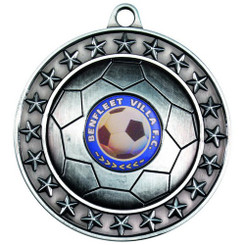 Football Medal Large - Antique Silver 2.75"