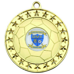 Football Medal Large - Gold 2.75"