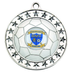 Football Medal Large - Silv 2.75"