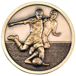 Football Players Medallion - Antique Gold 2.75"