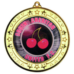 Tri Star Medal (2" Centre) - Gold 2.75"