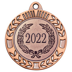 Wreath Medal Extra Thick Bronze (2" Centre) - 2.75"