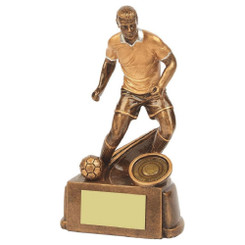 Antique Gold Male Football Resin - 17cm