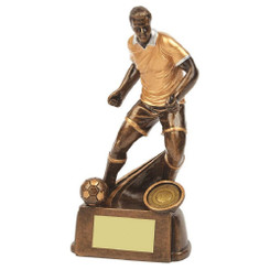 Antique Gold Male Football Resin - 19cm