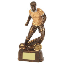 Antique Gold Male Football Resin - 22cm