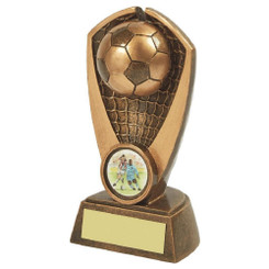 Antique Gold Resin Football Award HEAVY - 13.5cm