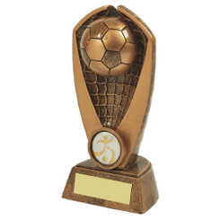 Antique Gold Resin Football Award HEAVY - 15.5cm