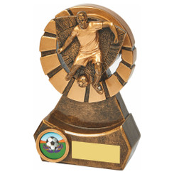 Antique Gold Male Footballer Resin - 14cm