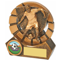Antique Gold Male Footballer Resin - 10cm