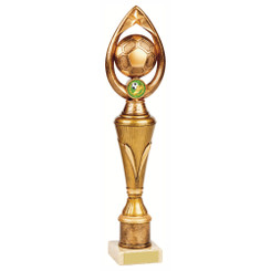 Tall Antique Gold Football Trophy - 36cm