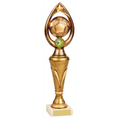 Tall Antique Gold Football Trophy - 32cm