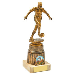 Antique Gold Female Footballer Award - 20cm