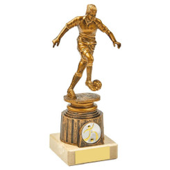 Antique Gold Female Footballer Award - 18.5cm