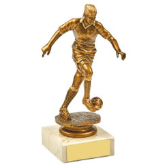 Antique Gold Female Footballer Award - 14.5cm
