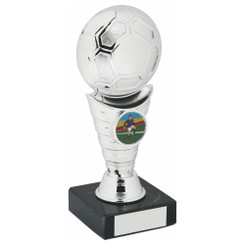 Silver Football Trophy - 17cm