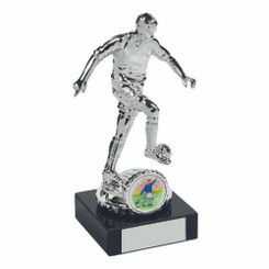 Silver Football Trophy (Male) - 23cm