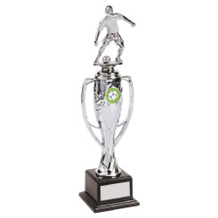 Silver Male Footballer Cup - 33.5cm