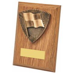 Assistant Referee Wood Plaque Award - 13cm