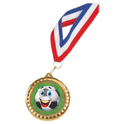 60mm 'Sad Football' Medal/Ribbon - 6cm