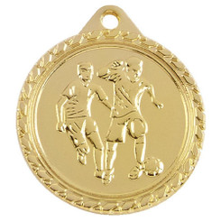 32mm Male Football Medal (Gold / Silver) - 3.2cm