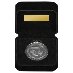 50mm Milled Edge Football Medal in Case - 5cm