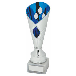 Silver/Blue Sculpture Cup - 20cm