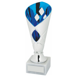 Silver/Blue Sculpture Cup - 18cm