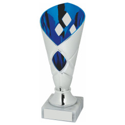 Silver/Blue Sculpture Cup - 17cm