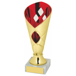 Gold/Red Sculpture Cup - 17cm