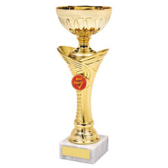 Gold Trophy Cup - 25cm