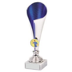 Silver/Blue Sculpture Award - 20cm