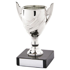 Silver Plastic Cup - 13cm